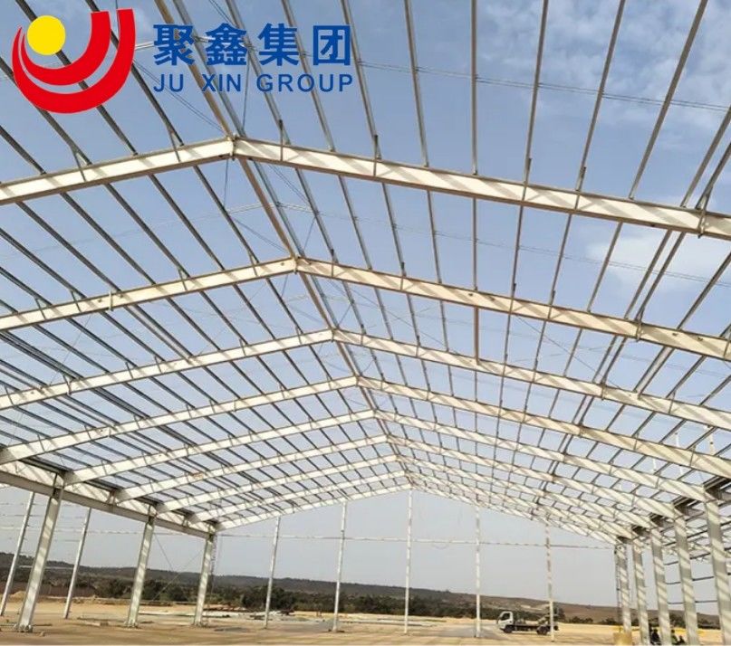 Gable Frame Stahlkonstruktion Lager / Werkstatt / Bürogebäude mit Glasvorhang